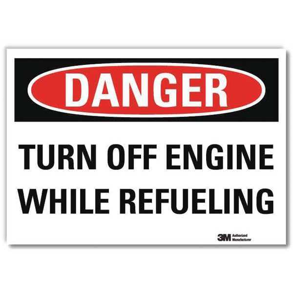 Danger Sign, 10 in H, 14 in W, Reflective Sheeting, Horizontal Rectangle, English, U3-2022-RD_14X10