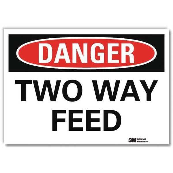 Danger Sign, Self-Adhesv Mount, 10inWx7inH, U3-2024-RD_10X7
