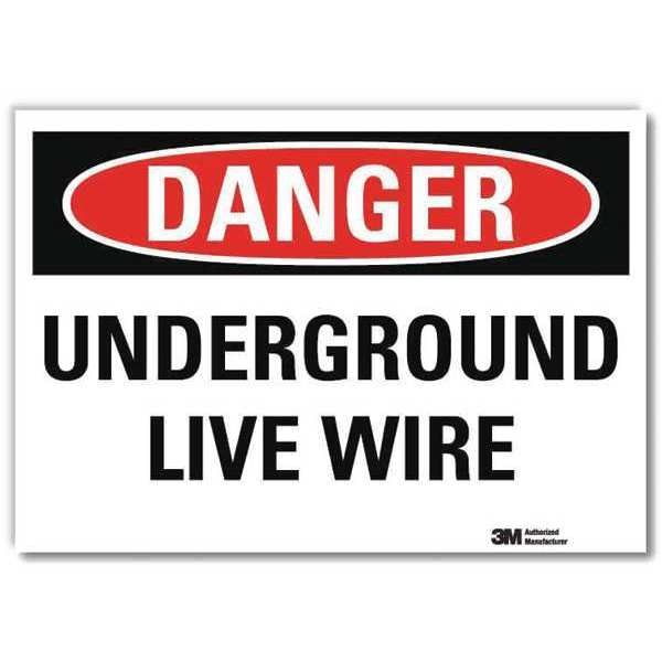 Danger Sign, Self-Adhesv Mount, 7inWx5inH, U3-2030-RD_7X5