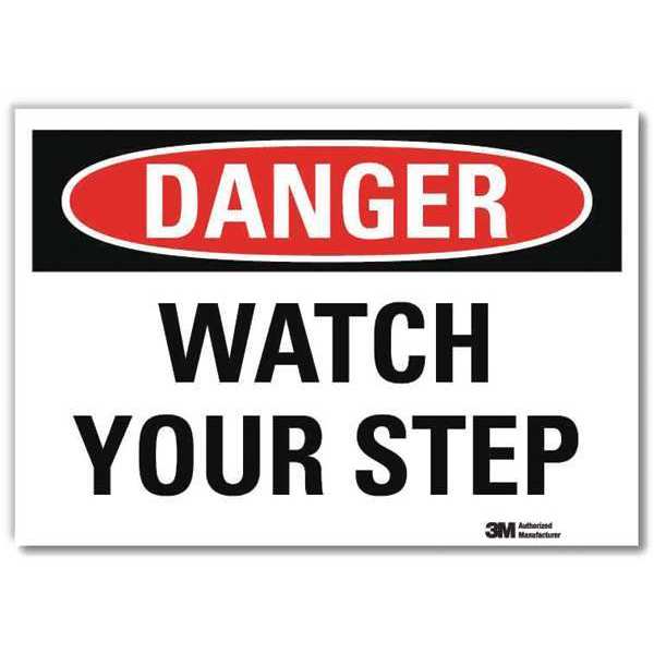 Danger Sign, 10 in H, 14 in W, Reflective Sheeting, Horizontal Rectangle, English, U3-2048-RD_14X10