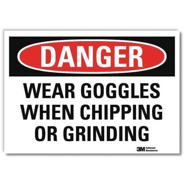 Danger Sign, Self-Adhesv Mount, 10inWx7inH, U3-2060-RD_10X7