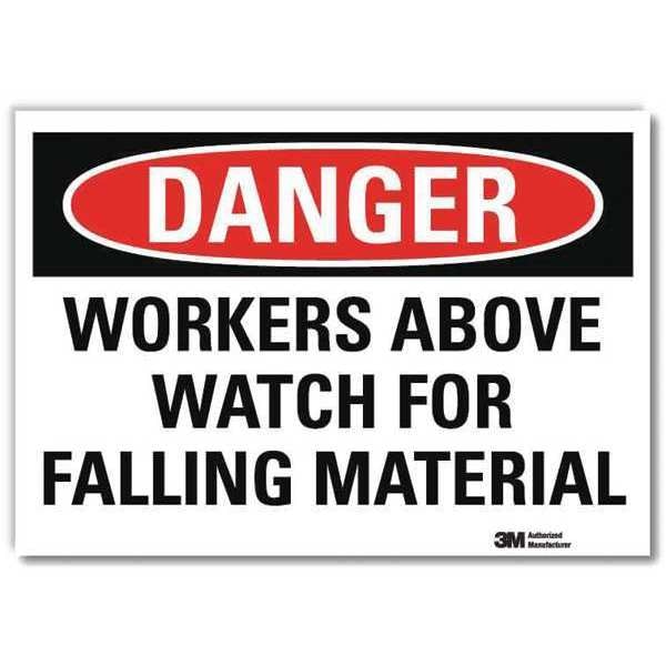 Danger Sign, 7 in H, 10 in W, Reflective Sheeting, Vertical Rectangle, English, U3-2078-RD_10X7