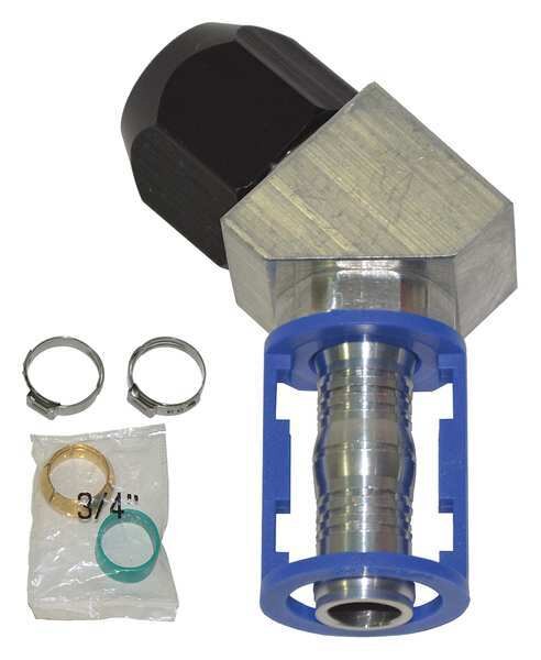 Connector 45deg, 3/4 in. Tube to #12 Hose