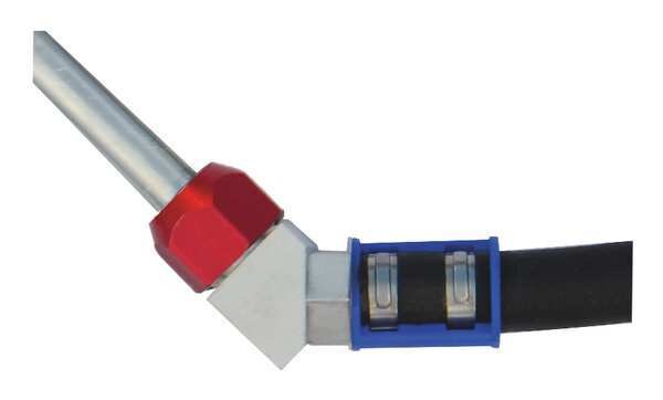 Connector 45 deg., 3/8in Tube to #6 Hose