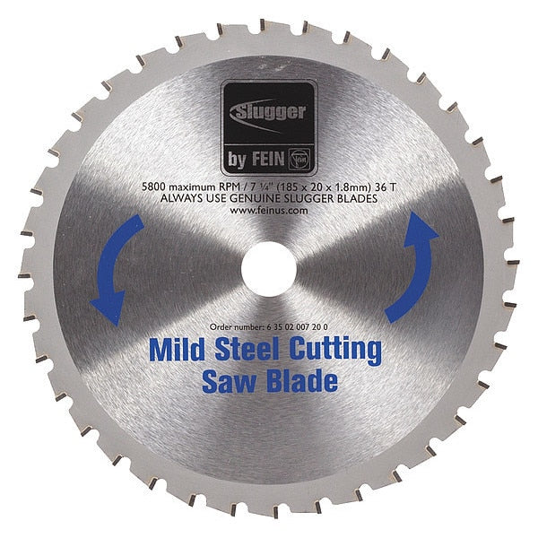 Circular Saw Blade, Mild Steel, 7-1/4in.
