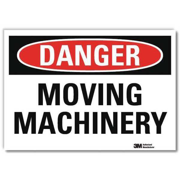 Danger Sign, 10 in Height, 14 in Width, Reflective Sheeting, Horizontal Rectangle, English