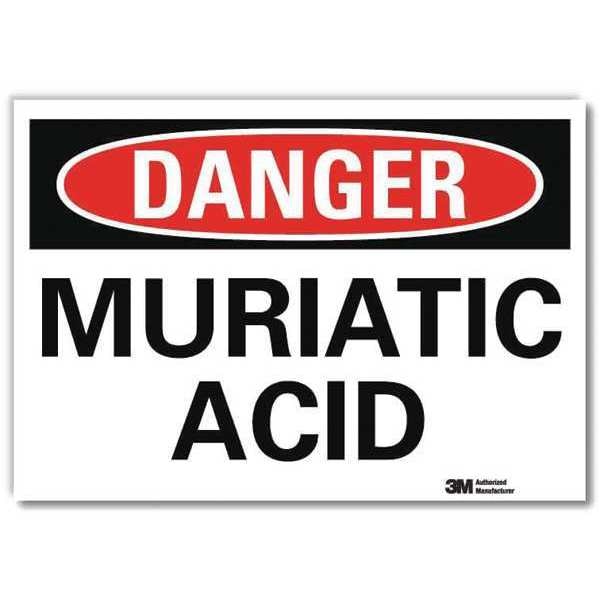 Danger Sign, 10 in H, 14 in W, Horizontal Rectangle, English, U3-1806-RD_14X10