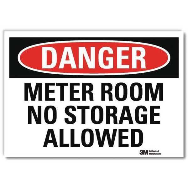 Danger Sign, 7 in H, 10 in W, Reflective Sheeting, Vertical Rectangle, English, U3-1796-RD_10X7
