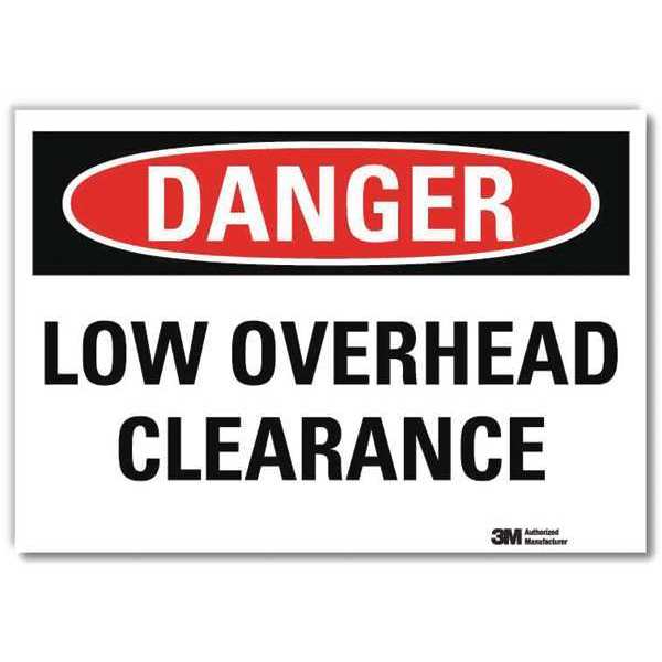 Danger Sign, Self-Adhesv Mount, 7inWx5inH, U3-1781-RD_7X5
