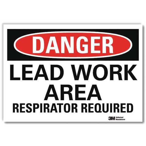 Danger Sign, Self-Adhesv Mount, 7inWx5inH, U3-1751-RD_7X5