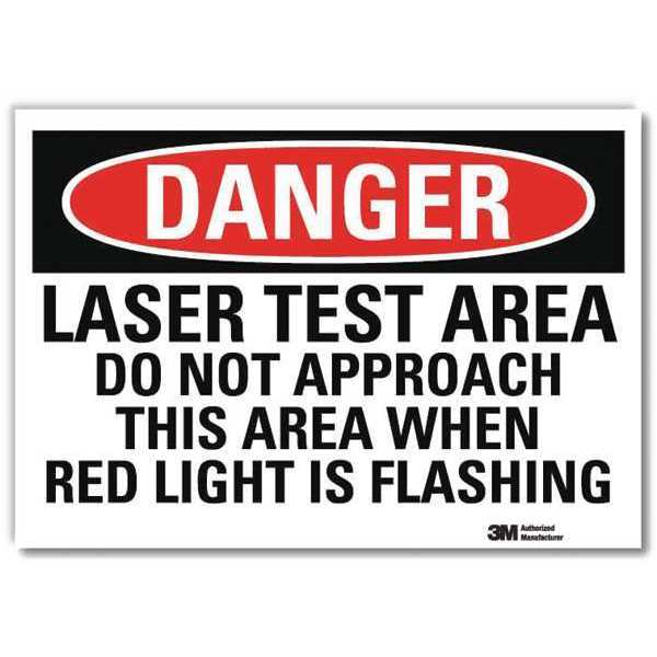 Danger Sign, 7 in H, 10 in W, Reflective Sheeting, Vertical Rectangle, U3-1748-RD_10X7