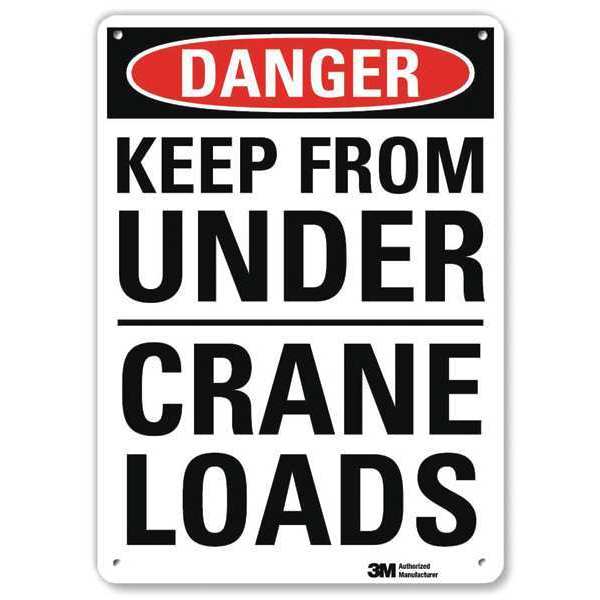 Danger Sign, 10 in Height, 7 in Width, Aluminum, Vertical Rectangle, English