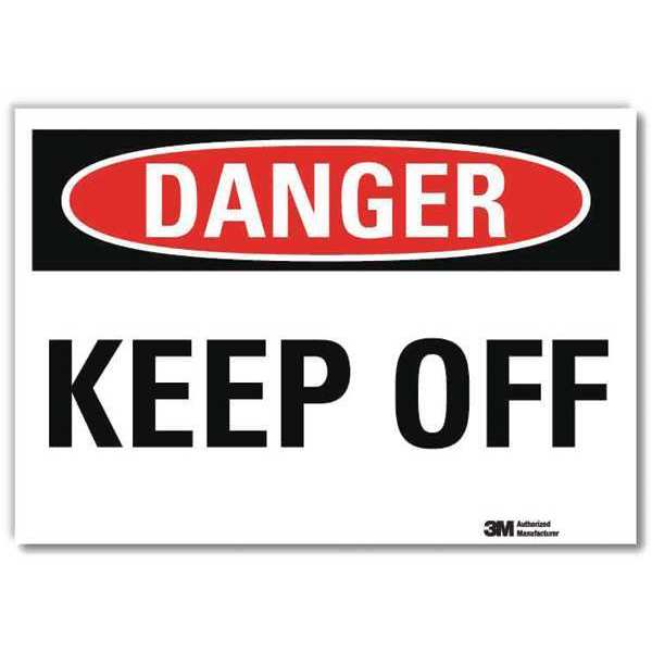 Danger Sign, 7 in H, 10 in W, Reflective Sheeting, Vertical Rectangle, English, U3-1715-RD_10X7
