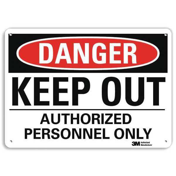Danger Sign, 4 Hole Mount, 10in W x 7in H, U3-1721-RA_10X7