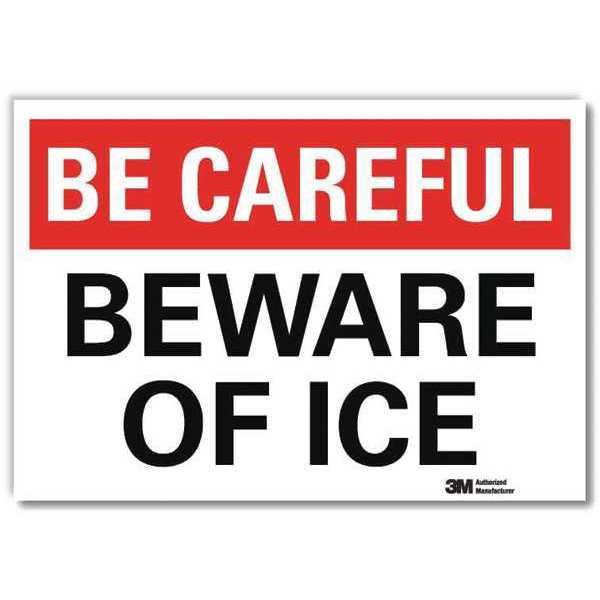 Safety Decal, 7 in H, 10 in W, Aluminum, Vertical Rectangle, English, U7-1004-RD_10X7