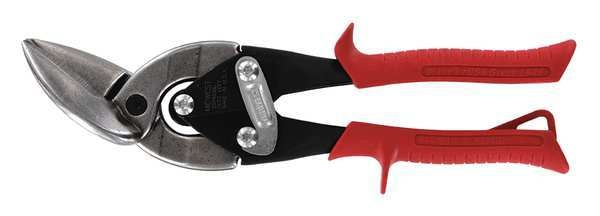Aviation Snip, Left Curves/Straight, 9 3/4 in, Stainless Steel