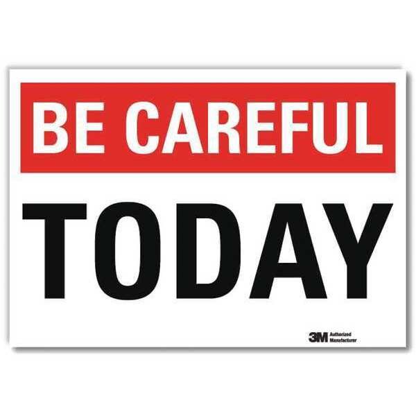 Safety Decal, 5 in H, 7 in W, Reflective Sheeting, English, U7-1049-RD_7X5