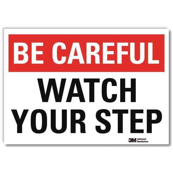 Safety Decal, 7 in H, 10 in W, Reflective Sheeting, Vertical Rectangle, English, U7-1054-RD_10X7