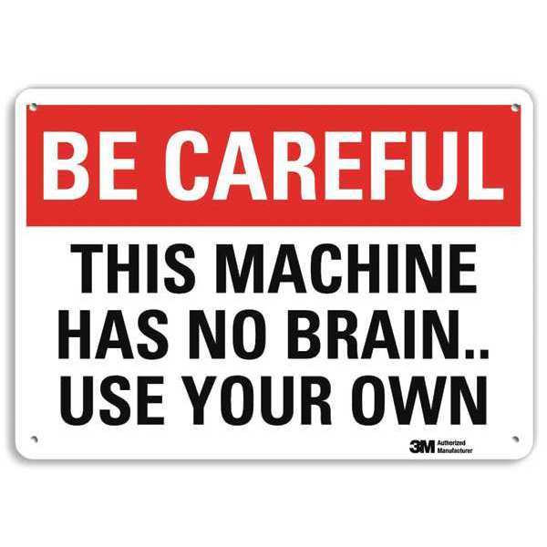 Safety Sign, 7 in Height, 10 in Width, Aluminum, Vertical Rectangle, English, U7-1046-RA_10X7