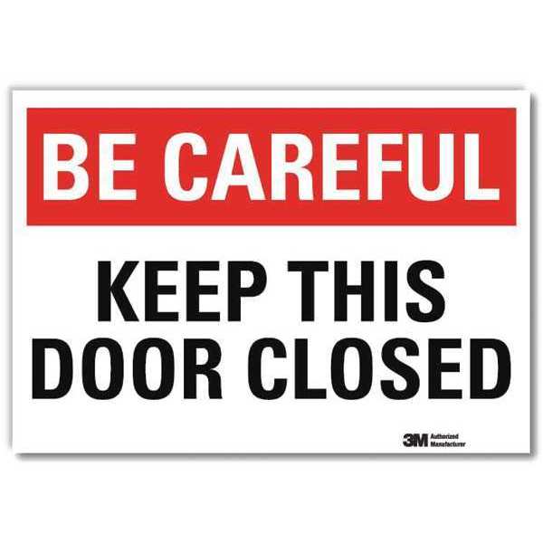 Safety Decal, 7 in H, 10 in W, Reflective Sheeting, Vertical Rectangle, English, U7-1020-RD_10X7