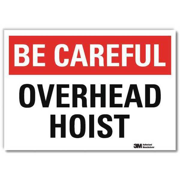 Safety Decal, 5 in Height, 7 in Width, Reflective Sheeting, Horizontal Rectangle, English