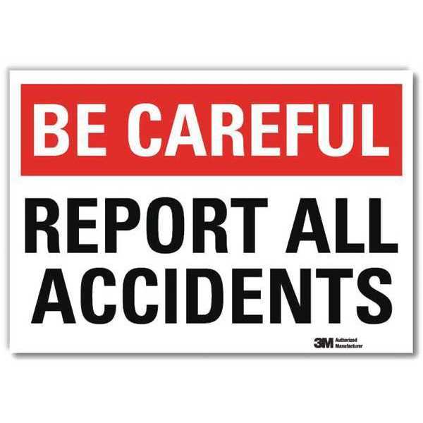 Safety Decal, 7 in H, 10 in W, Reflective Sheeting, Vertical Rectangle, English, U7-1025-RD_10X7