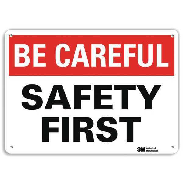 Safety Sign, 7 in Height, 10 in Width, Aluminum, Vertical Rectangle, English, U7-1028-RA_10X7