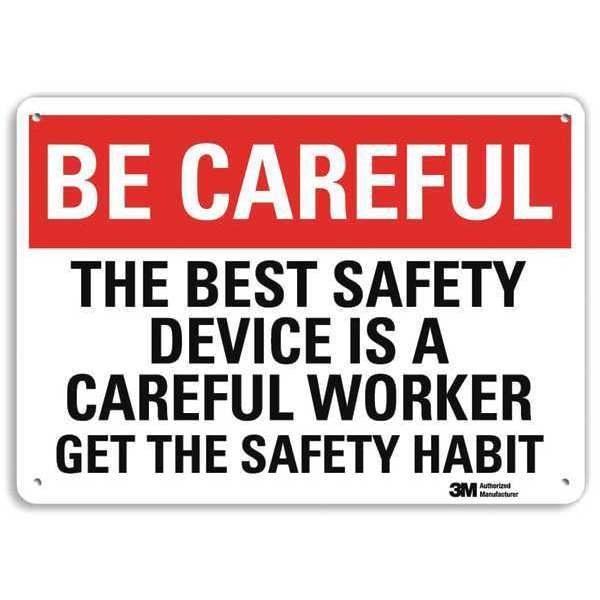 Safety Sign, 7 in Height, 10 in Width, Aluminum, Vertical Rectangle, English, U7-1041-RA_10X7