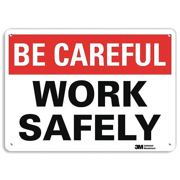 Safety Sign, 7 in Height, 10 in Width, Aluminum, Vertical Rectangle, English, U7-1058-RA_10X7