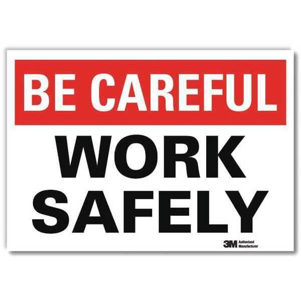 Safety Decal, 10 in H, 14 in W, Reflective Sheeting, English, U7-1058-RD_14X10