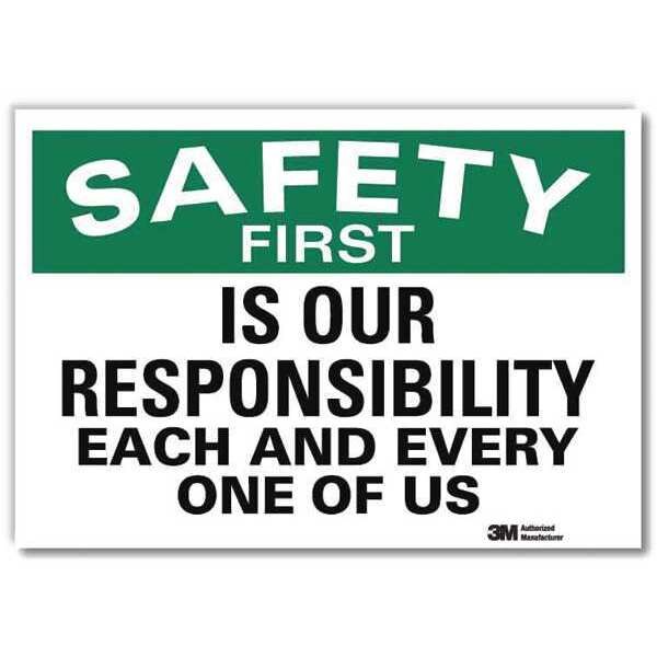 Safety Decal, 10 in H, 14 in W, Reflective Sheeting, English, U7-1208-RD_14X10