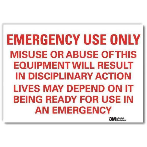 Safety Decal, Reflctv Vinyl, 10inHx14inW, U7-1157-RD_14X10