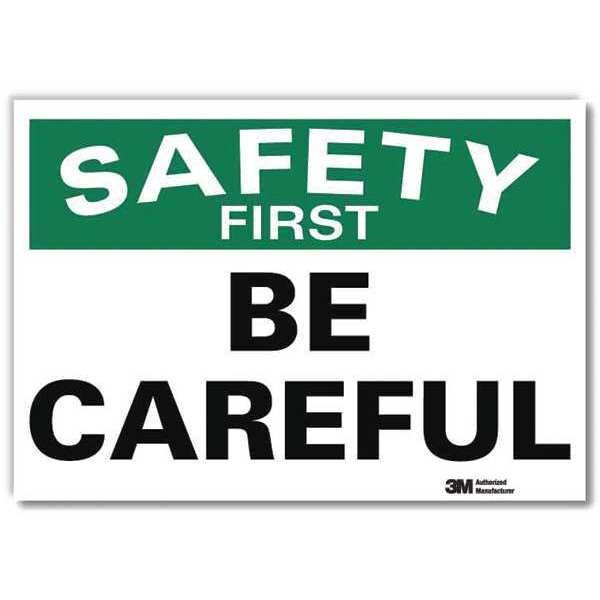 Safety Decal, 10 in H, 14 in W, Reflective Sheeting, English, U7-1165-RD_14X10