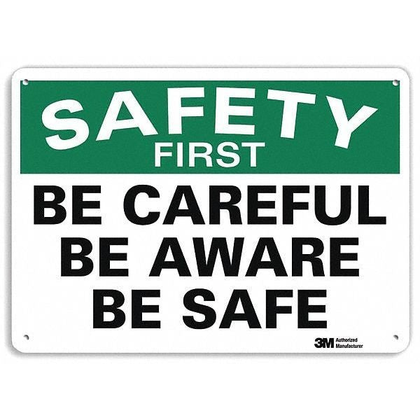 Safety Sign, 7 in Height, 10 in Width, Aluminum, Vertical Rectangle, English, U7-1166-RA_10X7