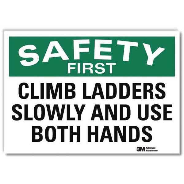 Safety Decal, 10 in H, 14 in W, Reflective Sheeting, English, U7-1172-RD_14X10