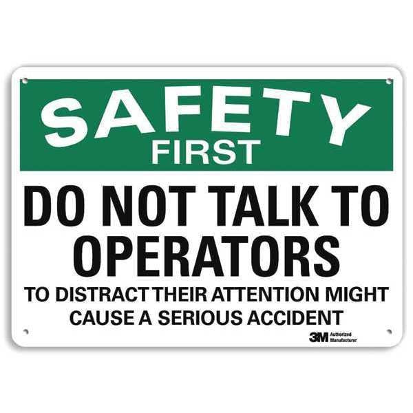 Safety Sign, 7 in Height, 10 in Width, Aluminum, Vertical Rectangle, English, U7-1178-RA_10X7