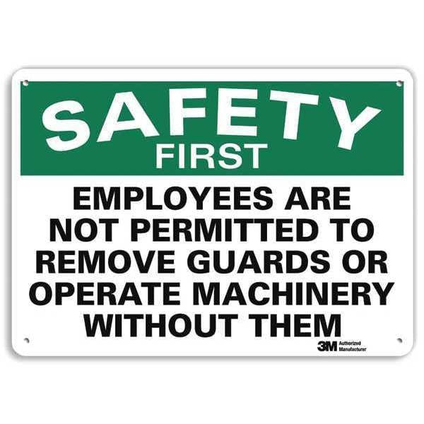 Safety Sign, 7 in Height, 10 in Width, Aluminum, Vertical Rectangle, English, U7-1186-RA_10X7