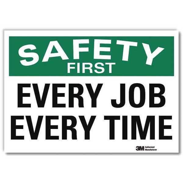 Safety Decal, 5 in H, 7 in W, Reflective Sheeting, English, U7-1190-RD_7X5