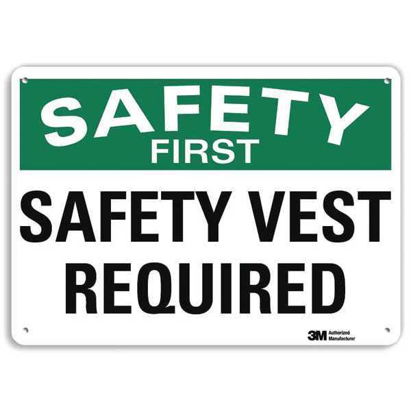 Safety Sign, 7 in Height, 10 in Width, Aluminum, Vertical Rectangle, English, U7-1247-RA_10X7