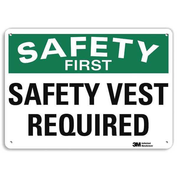 Safety Sign, 7 in Height, 10 in Width, Aluminum, Vertical Rectangle, English, U7-1248-RA_10X7