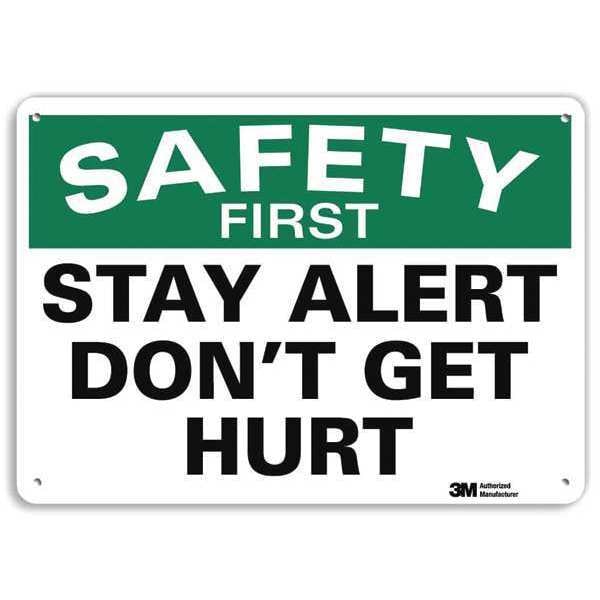 Safety Sign, 7 in Height, 10 in Width, Aluminum, Vertical Rectangle, English, U7-1250-RA_10X7