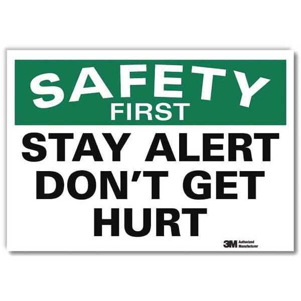 Safety Decal, 7 in H, 10 in W, Reflective Sheeting, Vertical Rectangle, English, U7-1250-RD_10X7