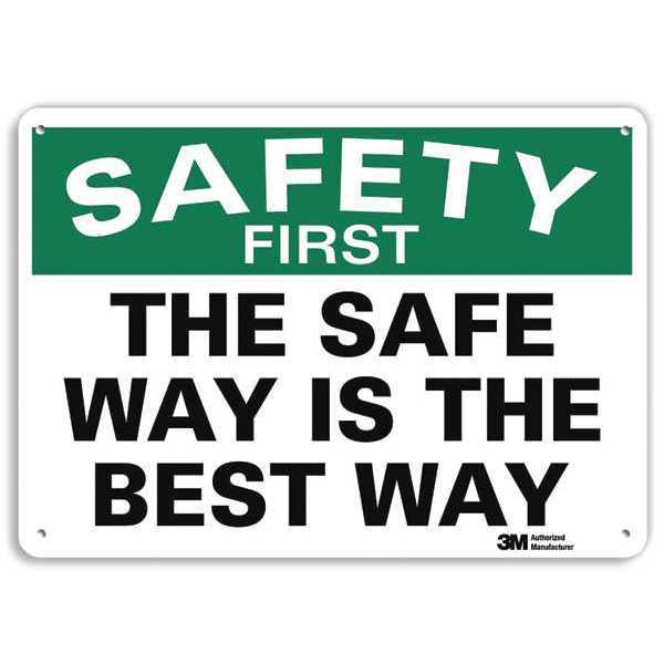 Safety Sign, 7 in Height, 10 in Width, Aluminum, Vertical Rectangle, English, U7-1252-RA_10X7