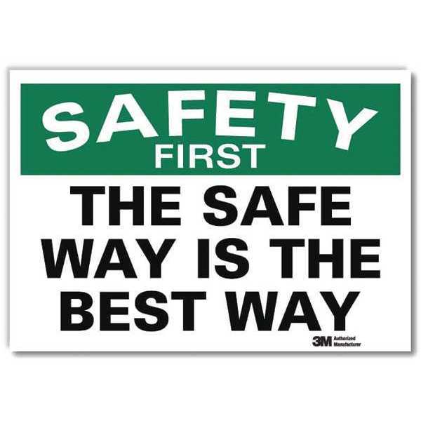 Safety Decal, 10 in H, 14 in W, Reflective Sheeting, English, U7-1252-RD_14X10