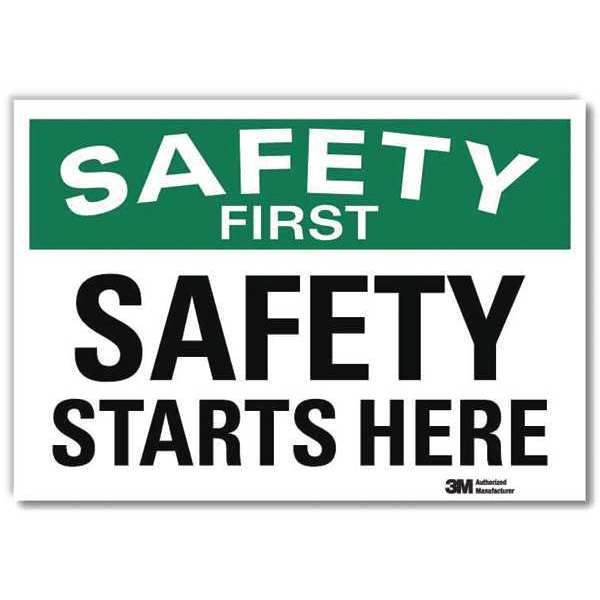 Safety Decal, 10 in H, 14 in W, Reflective Sheeting, English, U7-1246-RD_14X10
