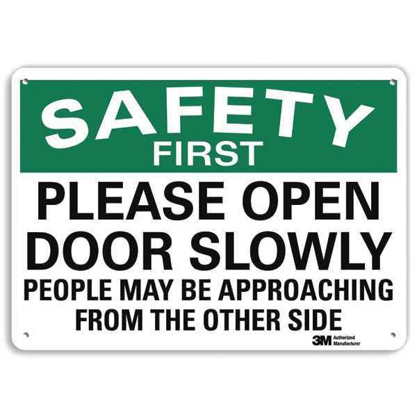 Safety Sign, 7 in Height, 10 in Width, Aluminum, Vertical Rectangle, English, U7-1225-RA_10X7