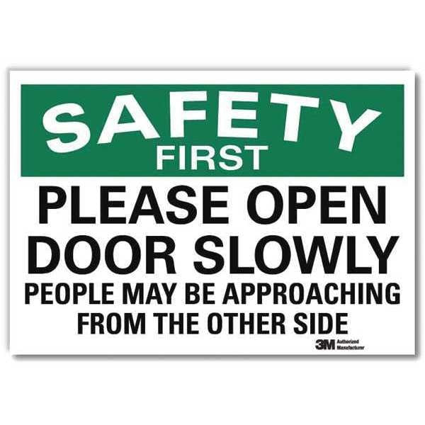 Safety Decal, 10 in H, 14 in W, Reflective Sheeting, Horizontal Rectangle, English, U7-1225-RD_14X10