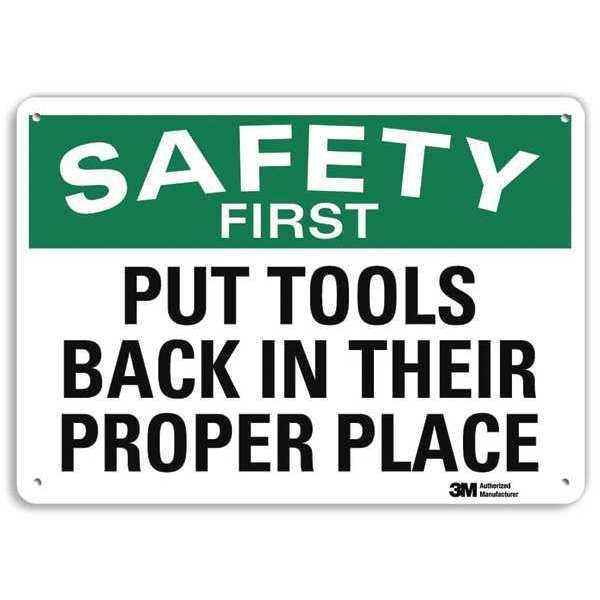 Safety Sign, 7 in Height, 10 in Width, Aluminum, Vertical Rectangle, English, U7-1228-RA_10X7
