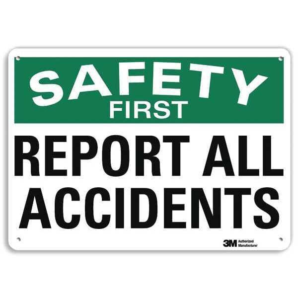 Safety Sign, 7 in Height, 10 in Width, Aluminum, Vertical Rectangle, English, U7-1231-RA_10X7