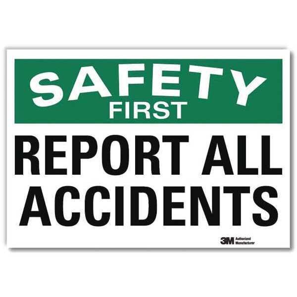 Safety Decal, 5 in H, 7 in W, Reflective Sheeting, English, U7-1231-RD_7X5